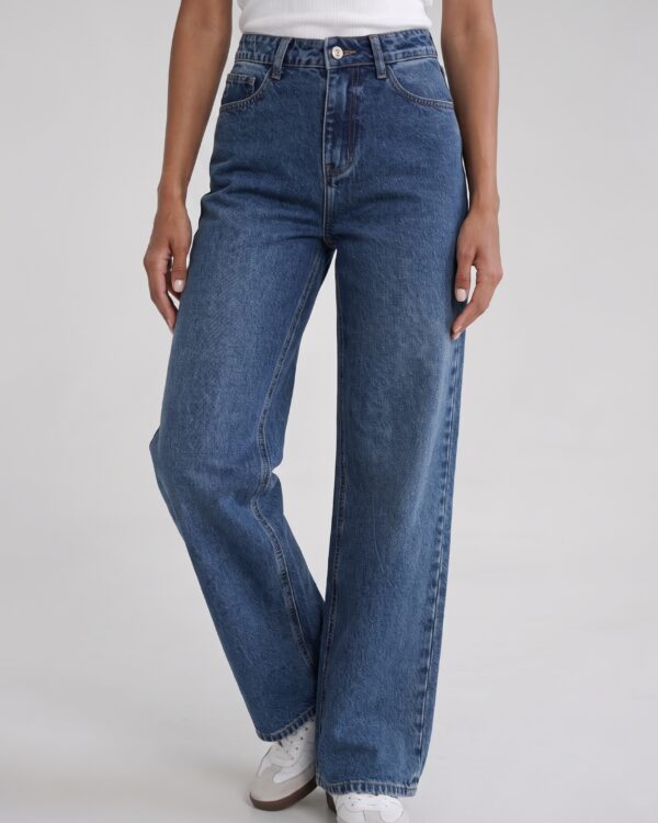 Mėlyni Wide Leg džinsai