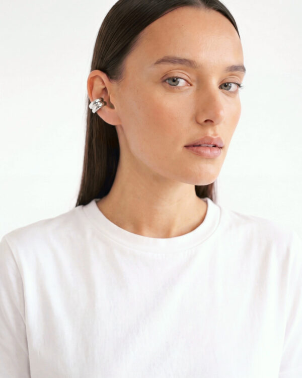 Dvigubas ear cuff Silver